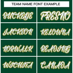 Green White Green-Gold Classic Hockey Jersey 3
