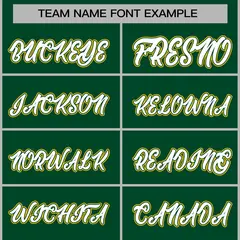 Green White-Green Raglan Varsity Full-Snap Letterman Jacket 3