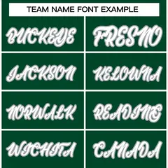 Green White-Green Raglan Varsity Full-Snap Letterman Jacket 3