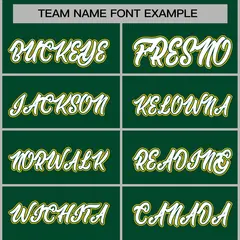 Green White-Green Raglan Varsity Full-Snap Letterman Jacket 5