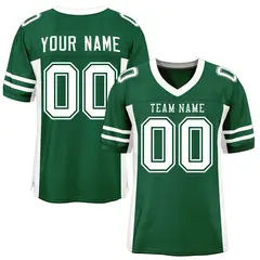 Green White Insert Color Mesh Authentic Football Jersey 1