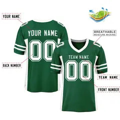 Green White Insert Color Mesh Authentic Football Jersey 2