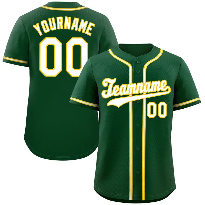 Green White-Old Gold Authentic Classic Baseball Jersey