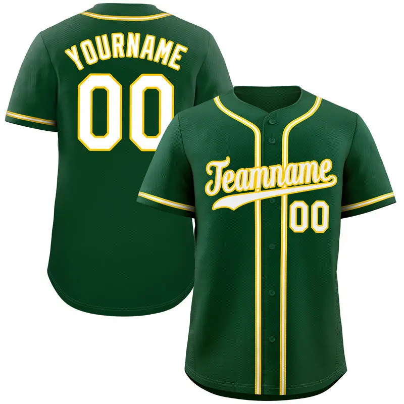 Green White-Old Gold Authentic Classic Baseball Jersey