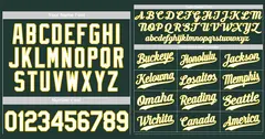 Green White-Old Gold Authentic Classic Baseball Jersey 3