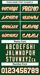 Green White-Orange Classic Basketball Jersey 3