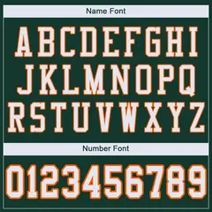 Green White-Orange Classic Style Mesh Football Jersey 3