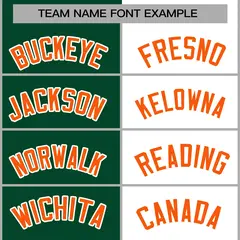 Green White-Orange Two Tone Split Varsity Full-Snap Letterman Jacket 5