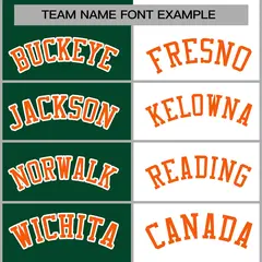 Green White-Orange Two Tone Split Varsity Full-Snap Letterman Jacket 5