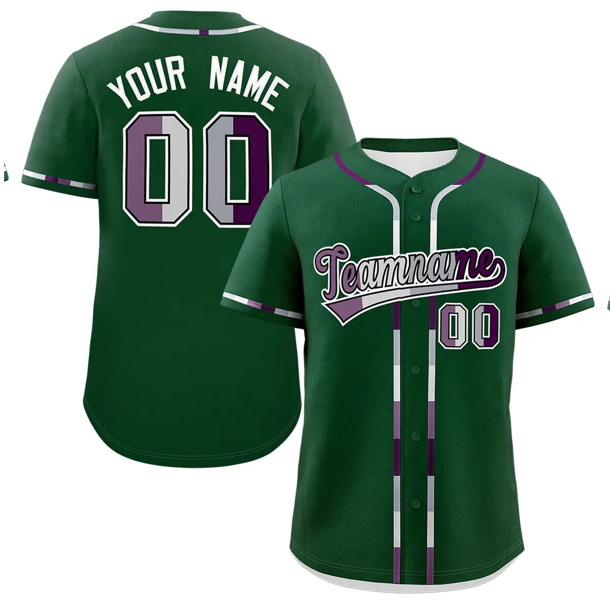 Green White Pride Month Baseball Jersey