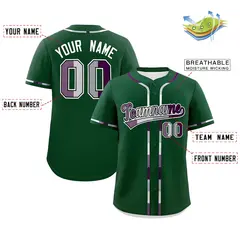 Green White Pride Month Baseball Jersey 2