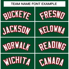 Green White-Red Classic Varsity Full-Snap Letterman Jacket 3