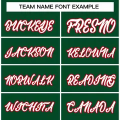 Green White-Red Classic Varsity Full-Snap Letterman Jacket 3