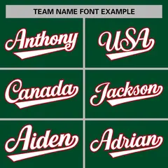 Green White-Red Classic Varsity Full-Snap Letterman Jacket 3