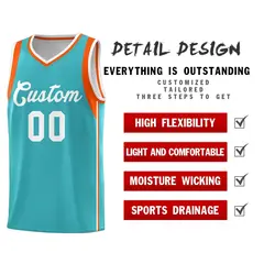 Green White Sleeve Color Blocking Classic Basketball Jersey 5