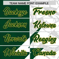 Green White Split Lightning Pattern Football Jersey 3