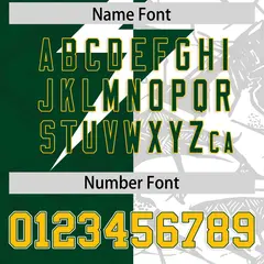 Green White Split Lightning Pattern Football Jersey 4