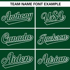 Green White Thick Stripe Authentic Baseball Jersey 3