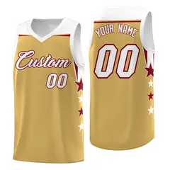 Green White Two Tone Side Star Color Block Basketball Jersey 1