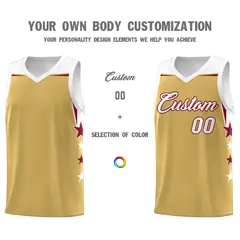 Green White Two Tone Side Star Color Block Basketball Jersey 3