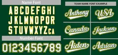 Green White Yellow Full-Button Classic Baseball Jersey 3