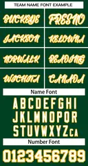 Green White-Yellow Sleeveless Striped Baseball Jersey 5