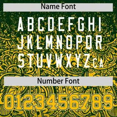 Green Yellow Floral Gradient Full Button Baseball Jersey 4