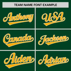 Green Yellow Raglan Sleeve Authentic Baseball Jersey 3