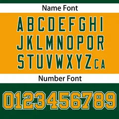 Green-Yellow Raglan Sleeves Football Jersey 4