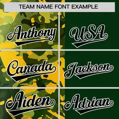 Green Yellow Split Graffiti Raglan Sleeve Baseball Jersey 3