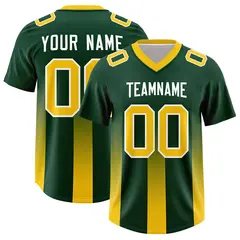 Green Yellow Vertical Gradient Stripe Football Jersey 1