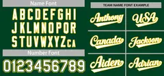 Green Yellow-White Full-Button Classic Baseball Jersey 3