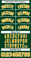 Green Yellow-White Sleeveless Striped Baseball Jersey 5