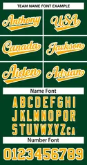 Green Yellow-White Sleeveless Striped Baseball Jersey 5