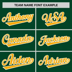 Green Yellow-White Stripe Raglan Sleeves Baseball Jersey 3