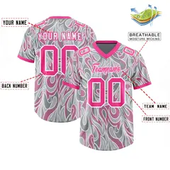 Grey Graffiti Pattern Authentic Football Jersey 2