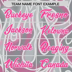 Grey Graffiti Pattern Authentic Football Jersey 3
