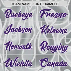 Grey Graffiti Pattern Authentic Football Jersey 3