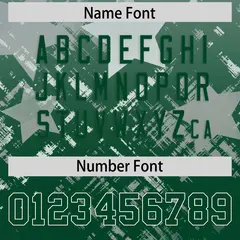 Grey Green Star Gradient Flag Football Jersey 4