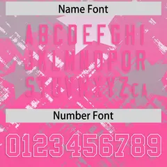Grey Pink Star Gradient Flag Football Jersey 4