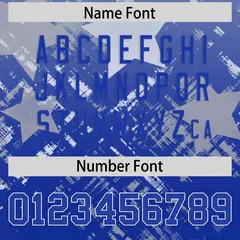 Grey Royal Star Gradient Flag Football Jersey 4
