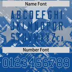 Grey Royal Star Gradient Flag Football Jersey 4