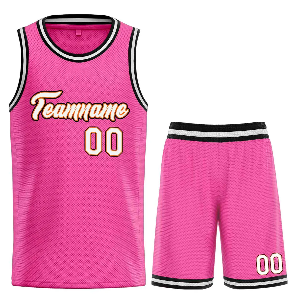 Heal Basketball Jersey Pink White-Orange