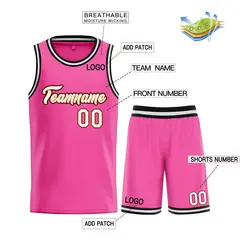 Heal Basketball Jersey Pink White-Orange 3