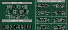 Hunter Green Black-White Bull Classic Curved Basketball Jersey 4