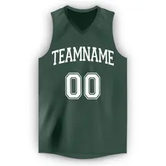 Hunter Green Classic Mesh Basketball Jersey 5