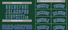 Hunter Green Royal-White Bull Curved Basketball Jersey 4