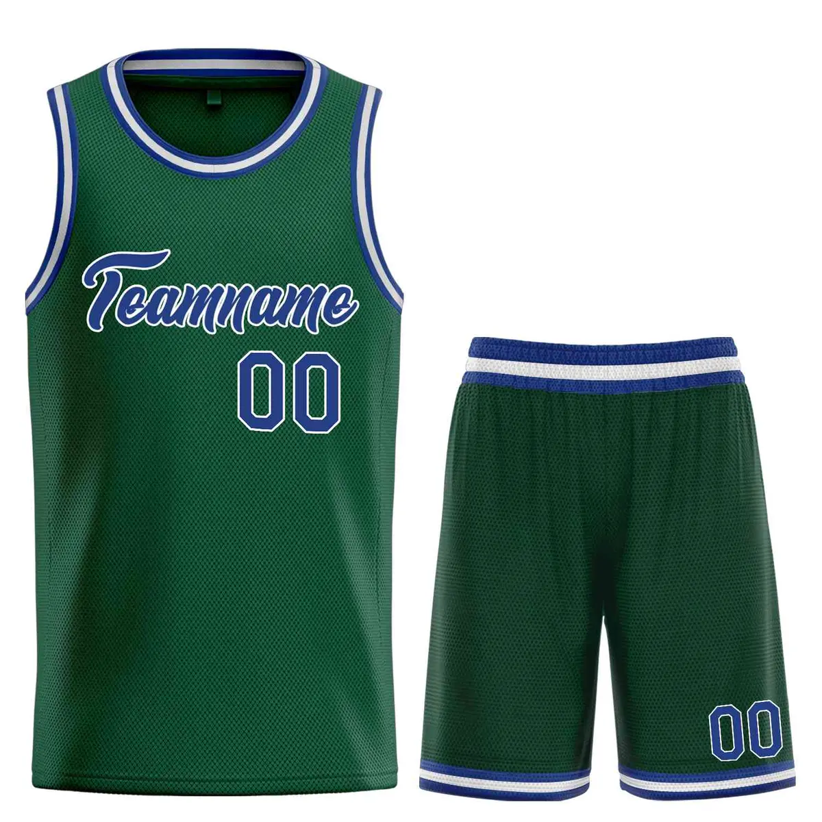 Hunter Green Royal-White Classic Heal Basketball Jersey