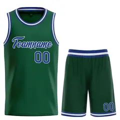 Hunter Green Royal-White Classic Heal Basketball Jersey