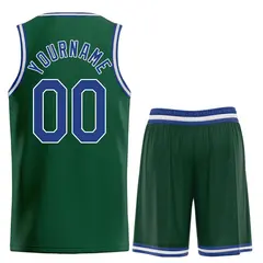 Hunter Green Royal-White Classic Heal Basketball Jersey 2